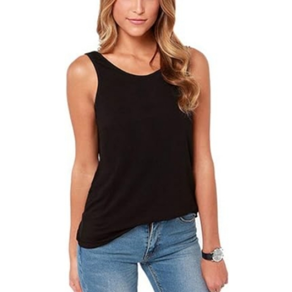 Bestisn Workout Shirt Sexy Open Back Activewear Yoga Tank Top Black